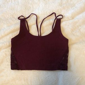 Maroon crop top